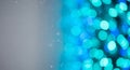 Abstract Blue Bokeh Lights and Grey Background Royalty Free Stock Photo