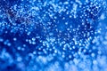 Abstract blue bokeh texture background. Drop on spider web Royalty Free Stock Photo