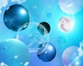 Abstract Blue Bubble Universe