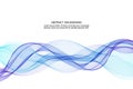 Abstract blue business technology colorful wave vector background Royalty Free Stock Photo