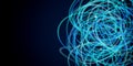 Abstract blue chaos line diagram technology background