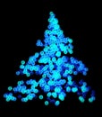 Abstract Blue Christmas Tree