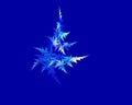 Abstract blue christmas tree art backdrop or wallpaper on blue background Royalty Free Stock Photo