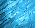 Abstract blue chrome strips Royalty Free Stock Photo