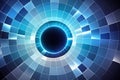 Abstract blue circle background. Futuristic technology style. Vector illustration. Royalty Free Stock Photo