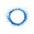 Abstract blue circle frame design element for graphic design and creative projects on isolated background Royalty Free Stock Photo