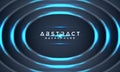 Abstract blue circle metallic 3D vector background. text can be replaced with your text. EPS10 Vector