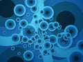 Abstract blue circle pattern Royalty Free Stock Photo