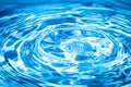 Abstract blue circle water drop ripple. Royalty Free Stock Photo