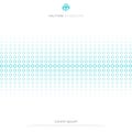Abstract blue circles halftone. Donuts pattern background with c Royalty Free Stock Photo