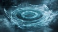 Abstract Blue Circular Vortex with Smoke Effect Royalty Free Stock Photo