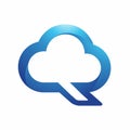 Abstract blue cloud logo design template Royalty Free Stock Photo