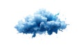 Abstract blue cloud smoke wisps swirling texture for creative digital backgrounds and designs white background Royalty Free Stock Photo