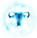 Abstract blue color female uterus Royalty Free Stock Photo