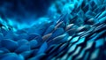 Abstract blue color scales of dragon lizard. Generative AI Royalty Free Stock Photo