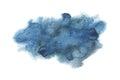 Abstract blue color  watercolor and ink blot painted background. Texture paper.  Isolated on white Royalty Free Stock Photo