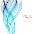 Abstract blue color wave design element. Royalty Free Stock Photo