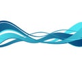 Abstract blue color wave design element. Royalty Free Stock Photo