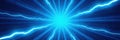 Abstract blue comic background, vibrant rays, lightning bolts, fantasy, electric Royalty Free Stock Photo