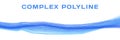 Abstract blue complex polyline. Vector graphics