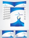 Abstract blue corporate id template