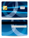 Abstract blue credit card