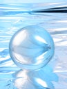 Abstract blue crystal ball