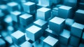 Abstract blue cube pattern Royalty Free Stock Photo