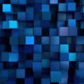 Abstract Blue Cubes Pattern 3D Background Royalty Free Stock Photo