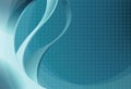 Abstract Blue Curve Background