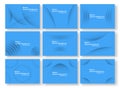 Abstract blue curve background with copy space for white text. S Royalty Free Stock Photo