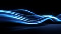 Abstract blue and cyan digital background with dynamic white light streak and motion blur effects Royalty Free Stock Photo