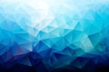 Abstract Blue Cyan Low Poly Geometric Background for Digital and Creative Design Royalty Free Stock Photo