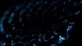 Abstract Blue Dancing Ribbons Background. High quality animation of Blue abstract Jellyfish