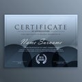 Abstract blue dark certificate template design