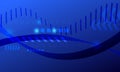 abstract blue dark curves wave lines technology background Royalty Free Stock Photo
