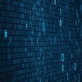 Abstract Blue Digital Binary Code Background digital data Royalty Free Stock Photo