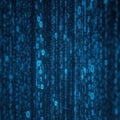 Abstract Blue Digital Data Stream Binary Code Background 1 Royalty Free Stock Photo