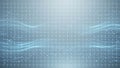 Abstract blue digital grid background with flowing data waves Royalty Free Stock Photo