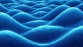 Abstract blue digital landscape of flowing geometric waves Royalty Free Stock Photo