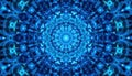 Abstract Blue Digital Light Tunnel Royalty Free Stock Photo