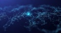 Abstract blue digital network connecting points Royalty Free Stock Photo