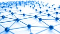 Abstract Blue Digital Network Connection Royalty Free Stock Photo