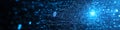 Abstract Blue Digital Network Data Flow Royalty Free Stock Photo