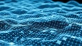 Abstract blue digital network grid with glowing nodes and connections Royalty Free Stock Photo