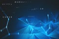 Abstract blue digital network interface Royalty Free Stock Photo