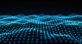 Abstract blue digital network wave background for data connection Royalty Free Stock Photo