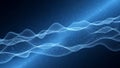 Abstract Blue Digital Network Wave Form with Glowing Particles image photo Royalty Free Stock Photo