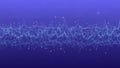 Abstract Blue Digital Sound Waveform with Tiny Sparkling Lights on a Gradient Background Royalty Free Stock Photo