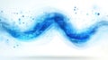 Abstract blue digital wave data flow background Royalty Free Stock Photo